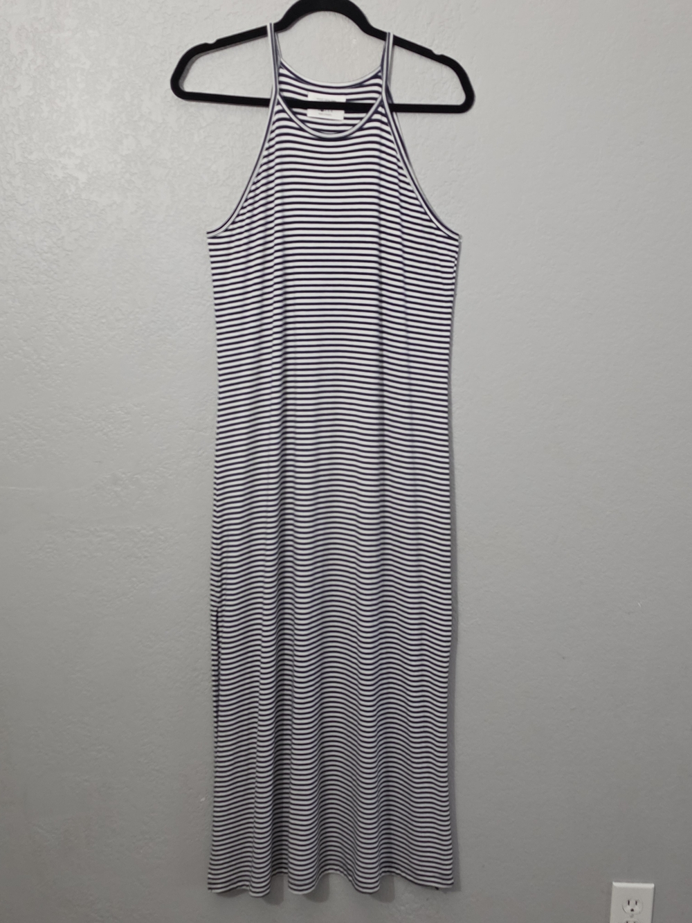 Southcott Bamboo Racerback Striped Maxi Dress Navy & White Womens Small